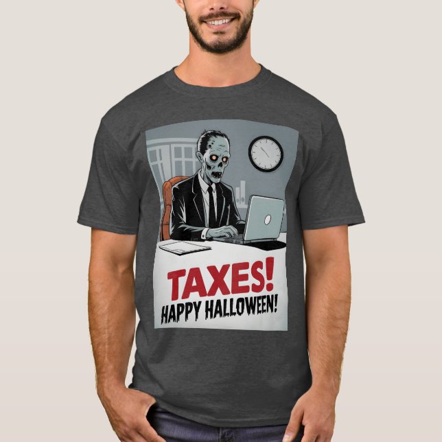 Taes Happy Halloween funny T-Shirt (Front)