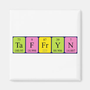 Taffryn periodic table name magnet