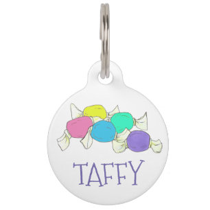Taffy the Dog Boardwalk Salt Water Candy Beach Pet Tag