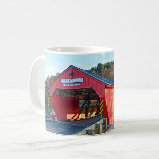 Taftsville Covered Bridge, Windsor County, Vermont Coffee Mug (Front Left)