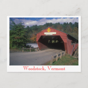 Taftsville Covered Bridge, Woodstock, Vermont Postcard