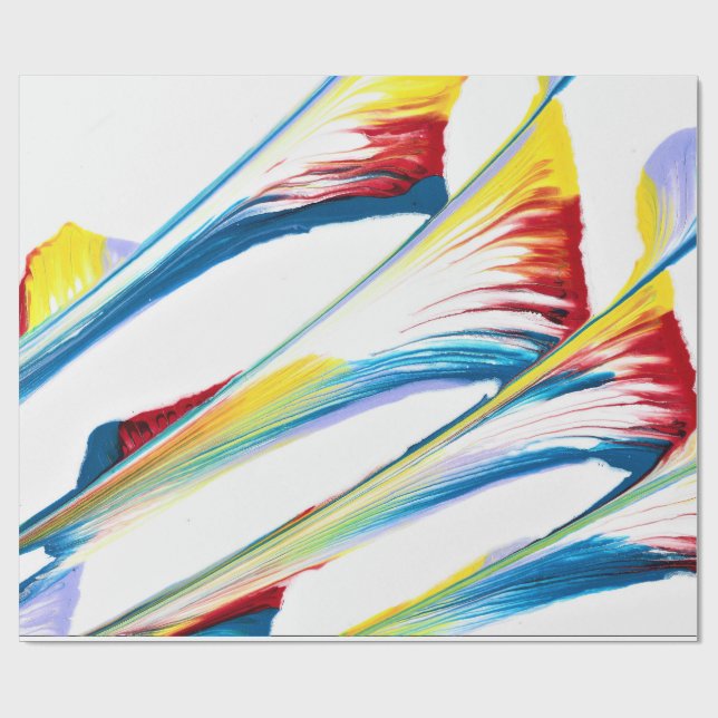 Tag Along 3 Wild Striped Abstract Wrapping Paper (Flat)