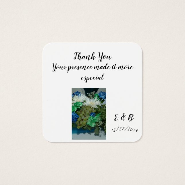 Tag Card and Favour tags (Front)