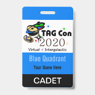 TAG Con 2020 - Blue Quadrant - Cadet Badge ID Badge