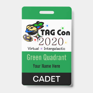 TAG Con 2020 - Green Quadrant - Cadet Badge ID Badge
