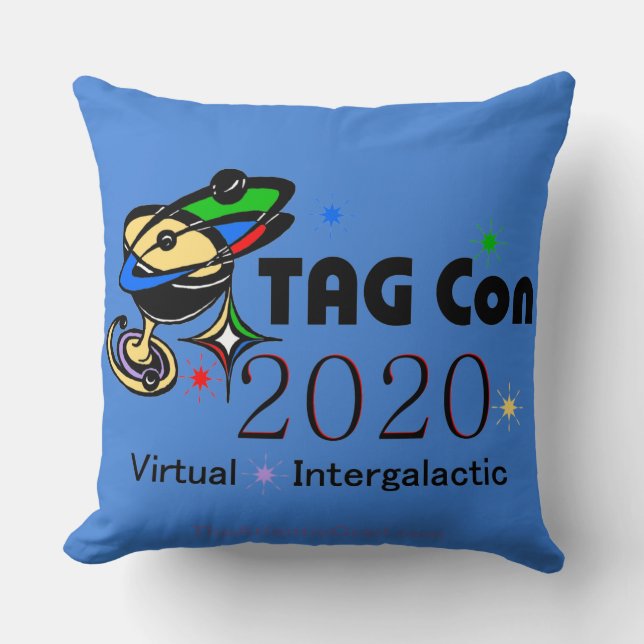 TAG Con 2020 - Virtual - Blue Quadrant Cushion (Front)