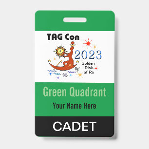 TAG Con 2023 - Green Quadrant - Cadet Badge ID Badge
