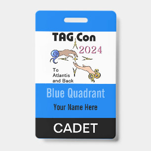 TAG Con 2024 - Blue Quadrant - Cadet Badge ID Badge
