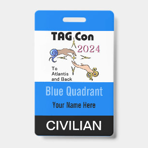 TAG Con 2024 - Blue Quadrant - Civilian Badge ID Badge