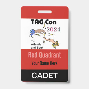 TAG Con 2024 - Red Quadrant - Cadet Badge ID Badge
