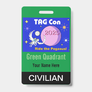 TAG Con 2025 - Green Quadrant - Civilian Badge ID Badge