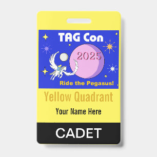 TAG Con 2025 - Yellow Quadrant - Cadet Badge ID Badge
