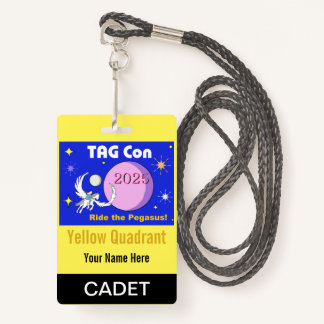 TAG Con 2025 - Yellow Quadrant - Cadet Badge ID Badge