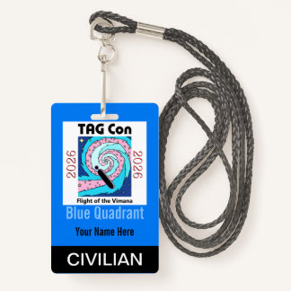 TAG Con 2026 - Blue Quadrant - Civilian Badge ID Badge