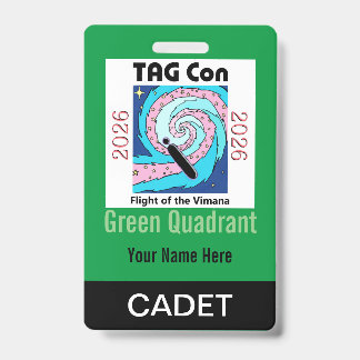 TAG Con 2026 - Green Quadrant - Cadet Badge ID Badge