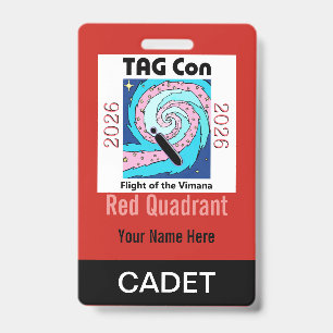 TAG Con 2026 - Red Quadrant - Cadet Badge ID Badge