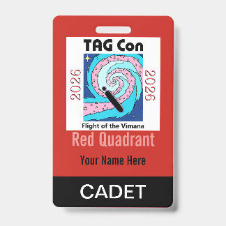 TAG Con 2026 - Red Quadrant - Cadet Badge ID Badge