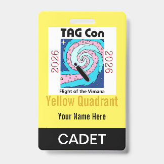 TAG Con 2026 - Yellow Quadrant - Cadet Badge ID Badge