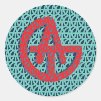 tag_logo_pattern_9 - Customised Classic Round Sticker
