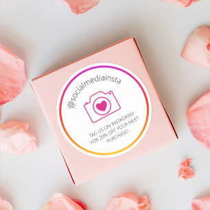 Tag Us On Instagram For Discount Product Sticker