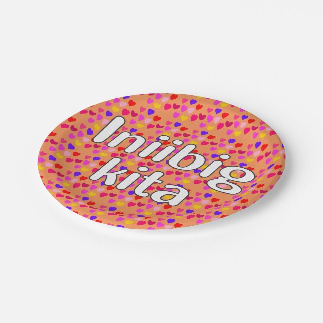 Tagalog - I love you Paper Plate (Angled)