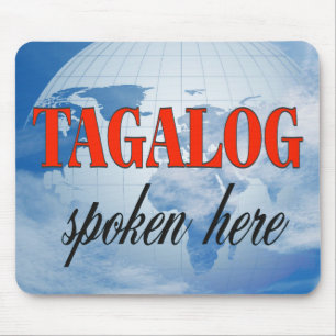 Tagalog spoken here cloudy earth mouse mat