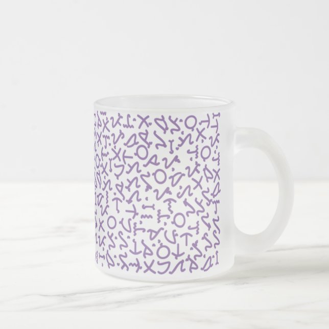 Tagbanwa script frosted glass coffee mug (Right)