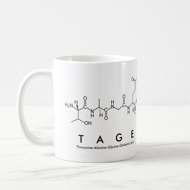 Tage peptide name mug (Left)