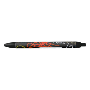 tagged black ink pen