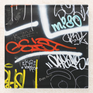 tagged glass coaster