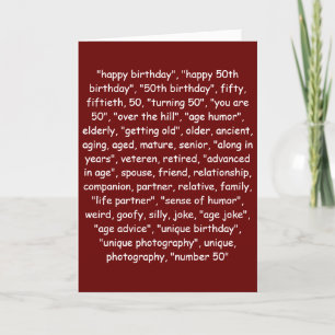 TAGGING YOUR 50TH BIRTHDAY! CARD