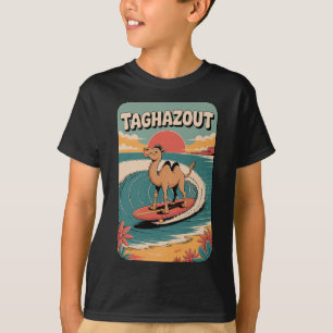 Taghazout Beach Vibes, Fun Retro Sunset And Surfin T-Shirt