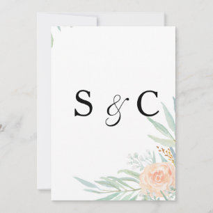 Tags.  Peach cream. Wedding stationary Card