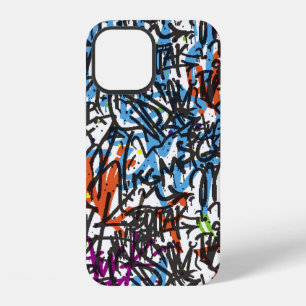 tags seamless pattern. Graffiti background.art,pat iPhone 12 Case
