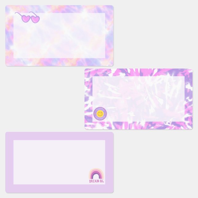 Tags Waterproof stickers Tie Dye (Group)