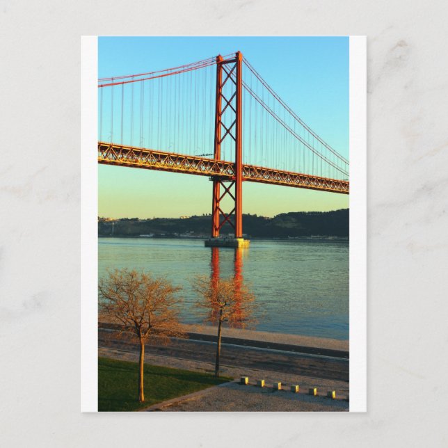 Tagus bridge, Lisbon, Portugal Postcard (Front)