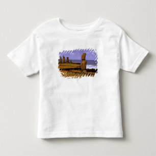 Tahai Platform Moai Statue Abstracts Easter Toddler T-Shirt
