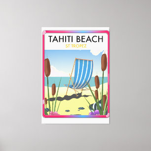 Tahiti beach st tropez canvas print