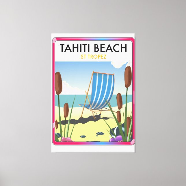 Tahiti beach st tropez canvas print (Front)