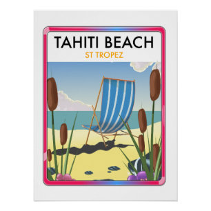 Tahiti beach st tropez poster