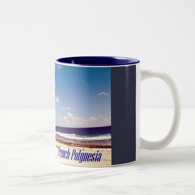 Tahiti French Polynesia Two-Tone Coffee Mug (Right)