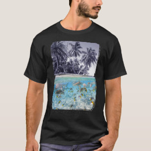 Tahiti Gorgeous Beaches and Sea Retro Photography  T-Shirt