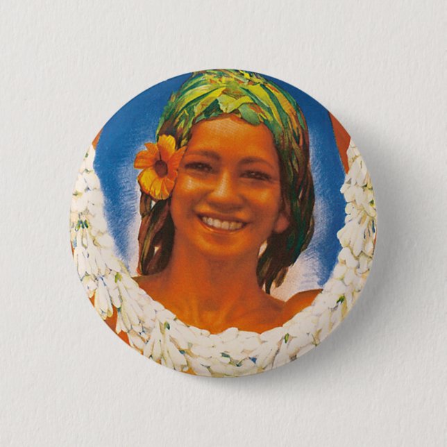 Tahiti ~ La Perle du Pacifique 6 Cm Round Badge (Front)