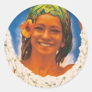 Tahiti ~ La Perle du Pacifique Classic Round Sticker