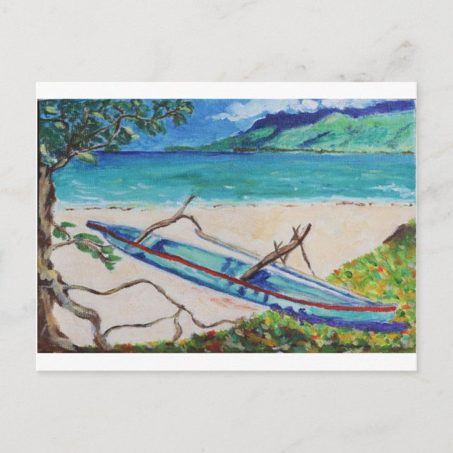 Tahiti Outriggger Postcard (Front)