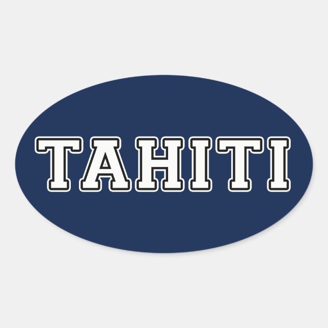 Tahiti Oval Sticker (Front)