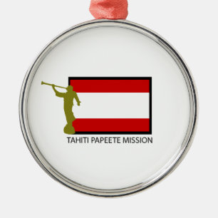 TAHITI PAPEETE MISSION LDS CTR METAL TREE DECORATION