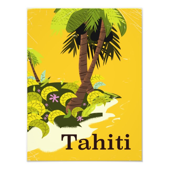 Tahiti Retro travel poster (Front)