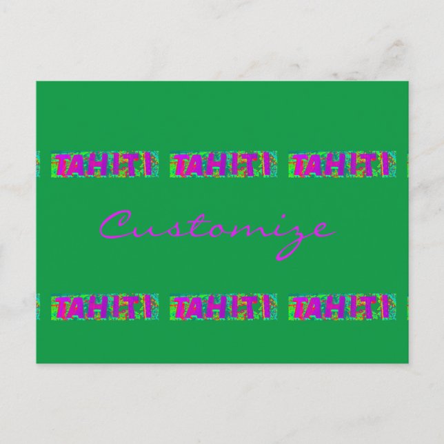 Tahiti Sign Thunder_Cove Postcard (Front)