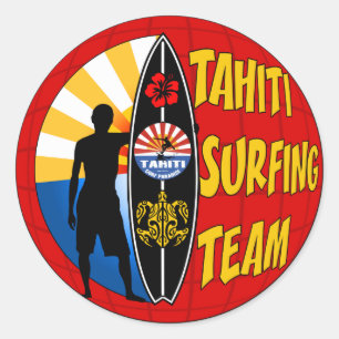 Tahiti Surfing Sticker